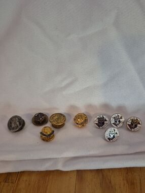 Assorted Vintage Lapel Pins in Gold and Silver Tones